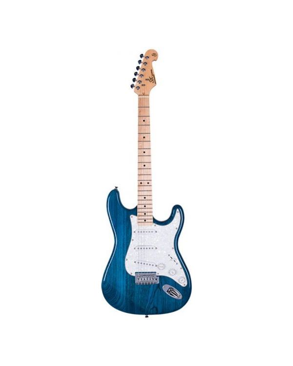 Sx Electric Guitar Sc Swamp Ash-Maple Transparent Blue