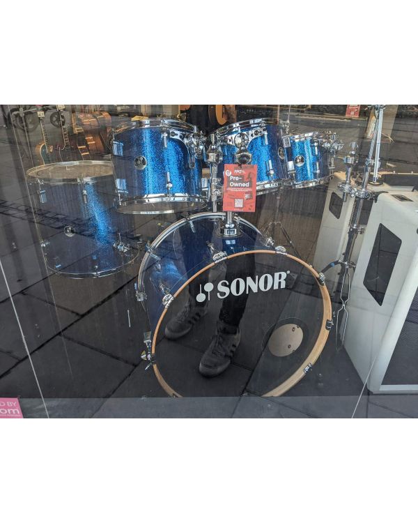 Pre-Owned Sonor Force 3007 5-Piece Shell Pack, Blue Sparkle