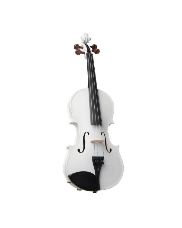 Harlequin 1401EWH Violin Outfit, White 1-2