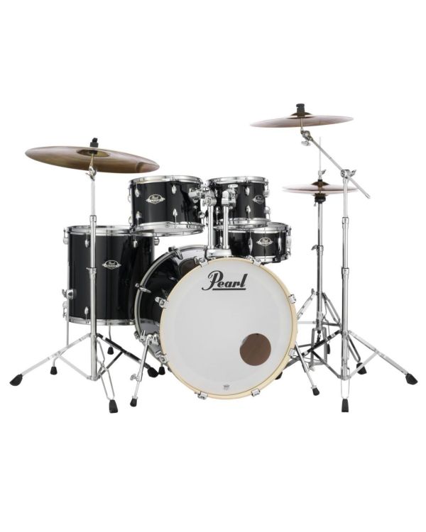 B-Stock Pearl Export EXX 22 Rock Drum Kit inc Hardware, Jet Black