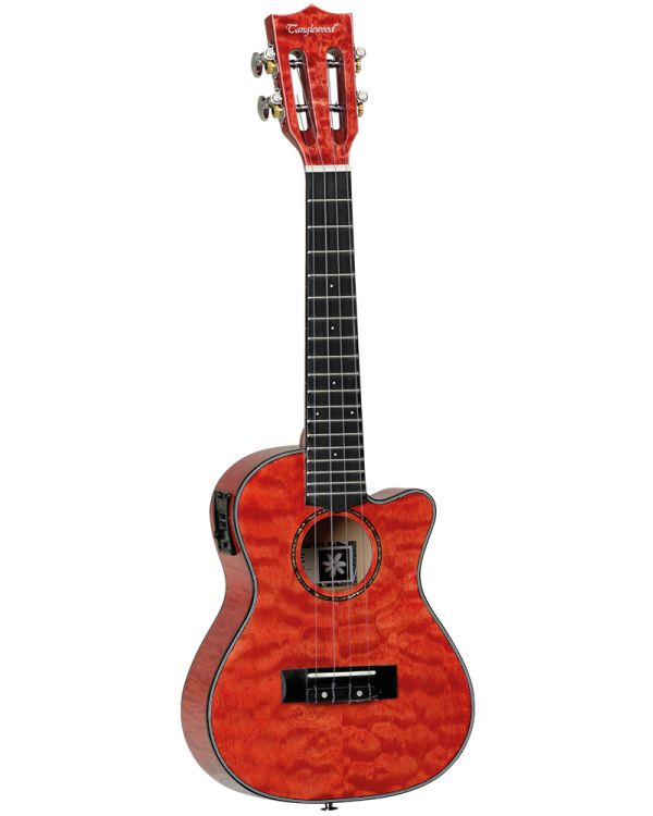 Tanglewood Tiere Ukulele Concert Electro Tuscan Sunset Red Gloss