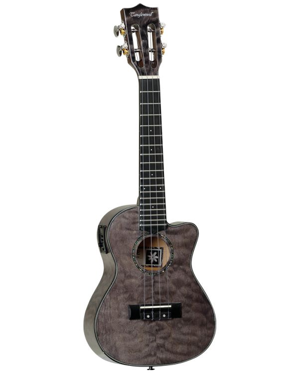 Tanglewood Deluxe Tiere Ukulele Concert Electro Obsidian Black Gloss