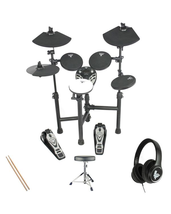 Tourtech TT-12S Electronic Drum Kit Headphone Bundle