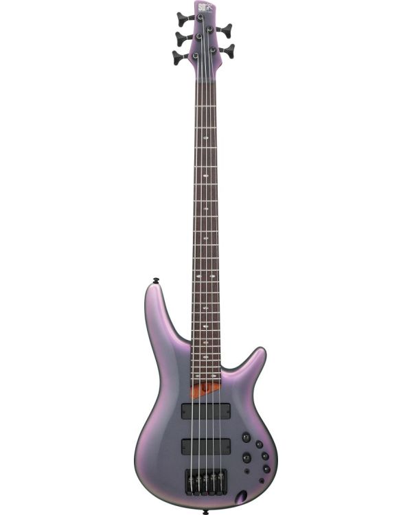 Ibanez SR505E-BAB 5 String Bass Guitar, Black Aurora Burst