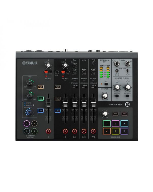 Yamaha AG08 Streaming Mixer, Black