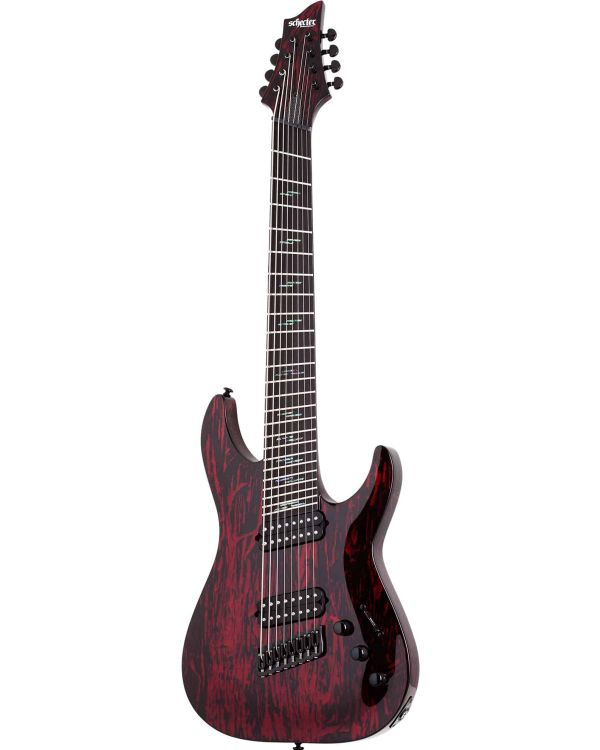 Schecter C-8 MS Silver Mountain Blood Moon