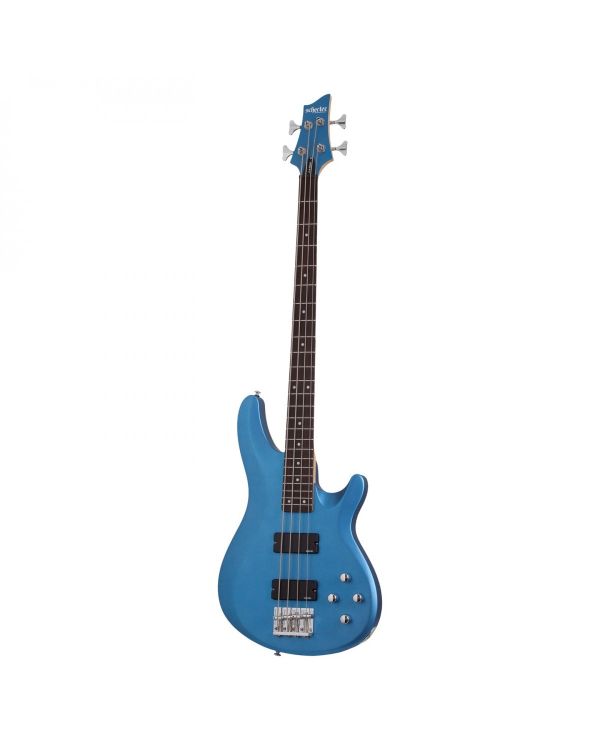 Schecter C-4 Deluxe Satin Metallic Light Blue 4 String Bass Guitar