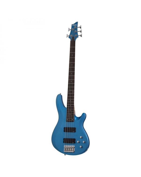 Schecter C-5 Deluxe Satin Metallic Light Blue 5 String Bass Guitar
