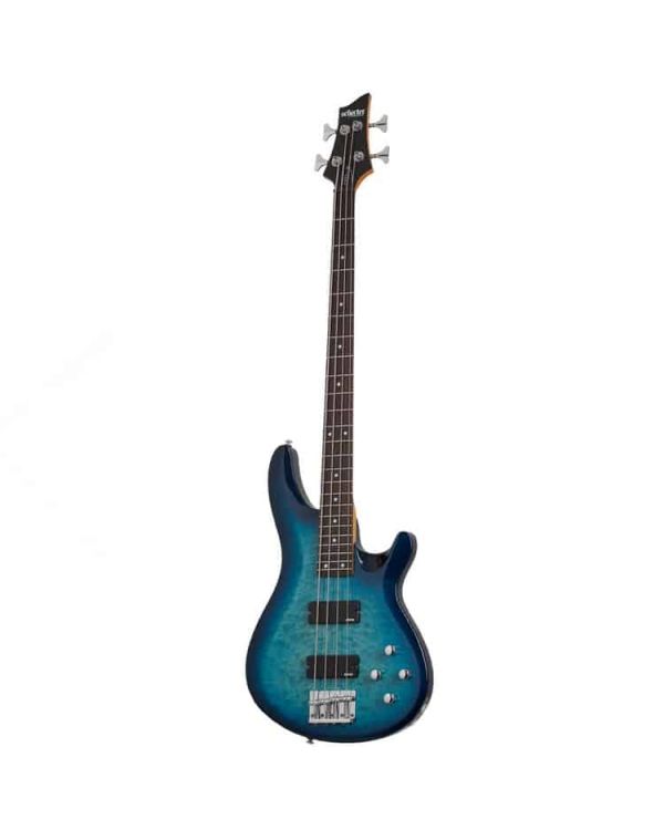 Schecter C-4 Plus Ocean Blue Burst 4 String Bass Guitar