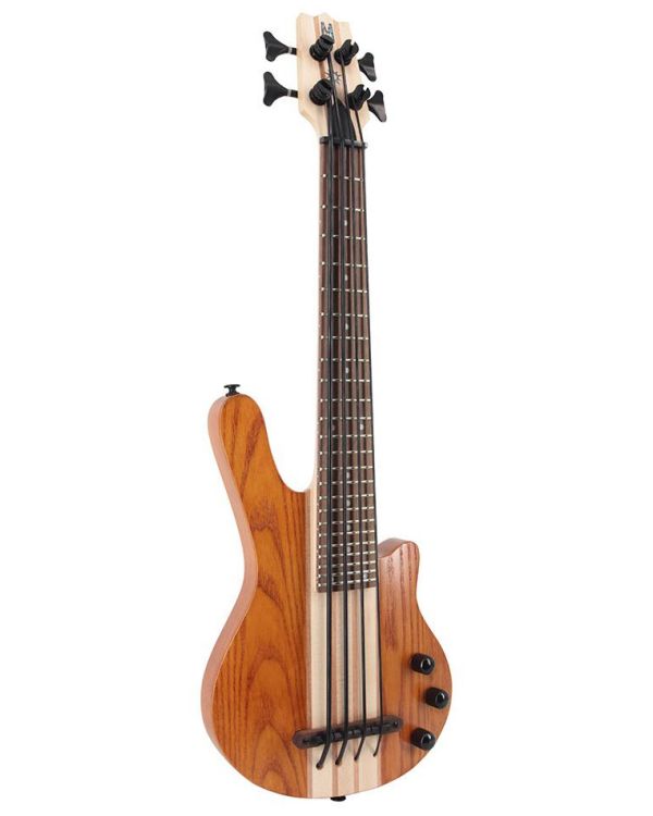 Mahalo Solid Electric Bass Ukulele, Transparent.Brown, Inc. Bag