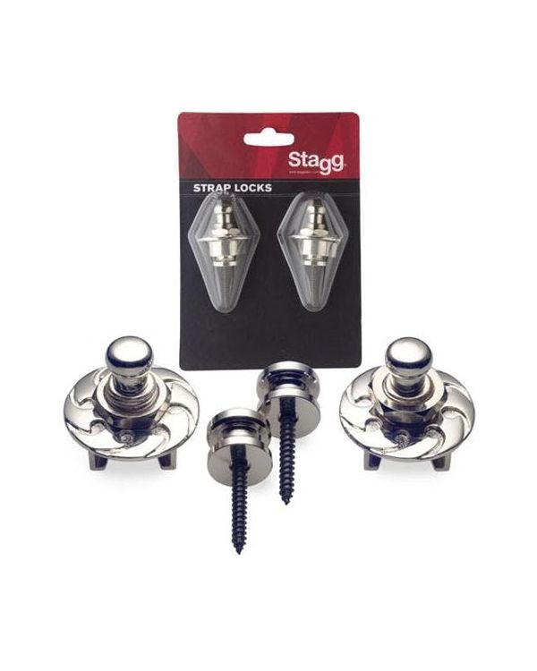 Stagg Strap Lock Buttons Chrome
