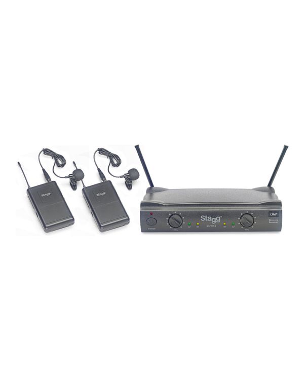 Stagg UHF 2-Channel Lavalier Microphone Wireless System