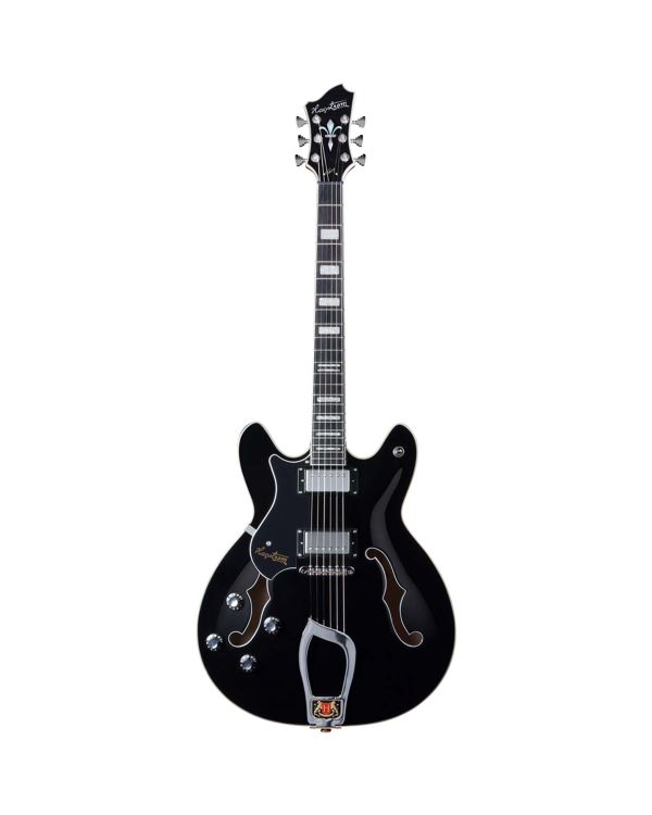 Hagstrom Viking Electric Guitar, Black Left Handed