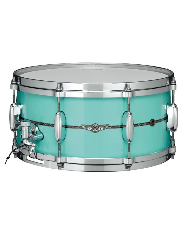Tama Star Walnut 14 X 5.5 Snare Drum - Grand Aqua Blue