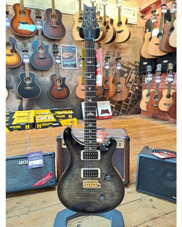 Pre-Owned PRS Custom 24 10 Top Electric Guitar, Charcoal Burst 