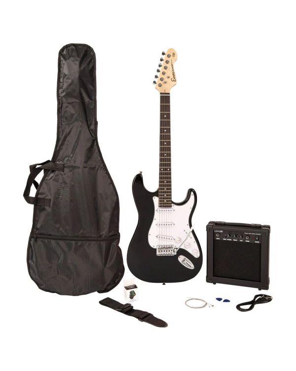 Encore E60 Blaster Electric Guitar Pack, Gloss Black