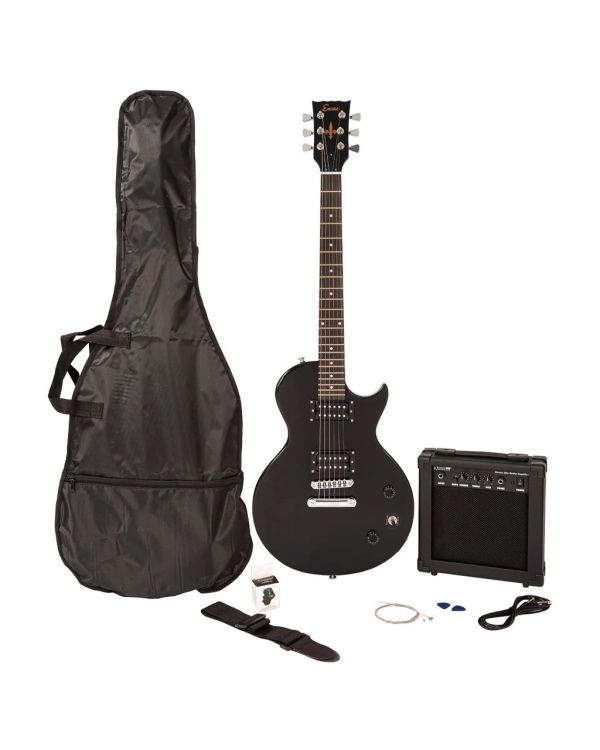 Encore E90 Blaster Electric Guitar Pack, Gloss Black