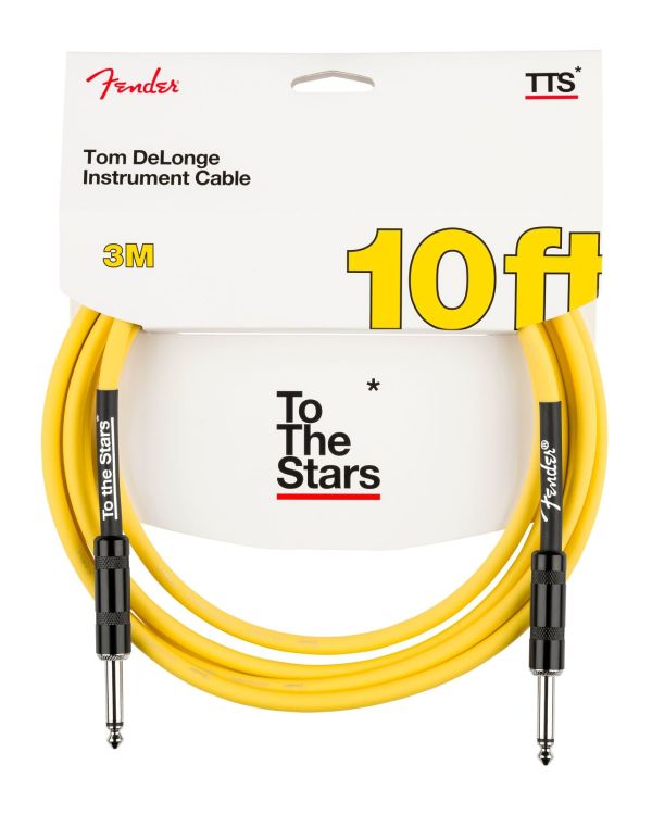 Fender Tom DeLonge 10ft To The Stars Instrument Cable, Graffiti Yellow