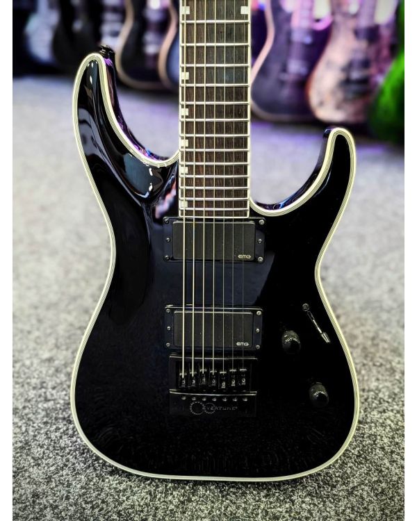 Pre-Owned ESP LTD MH-1007 Evertune 7-String Guitar, Black Gloss