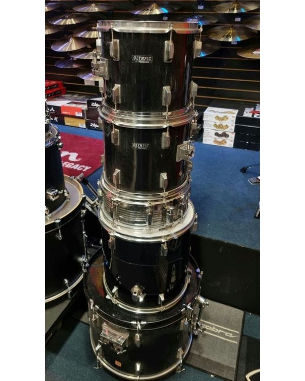 Pre-Owned Premier Olympic Black drum kit with hardware