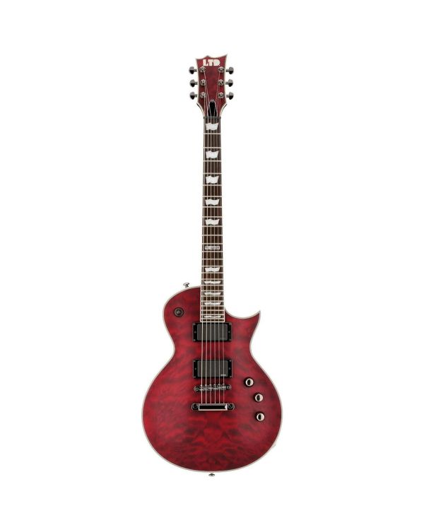 ESP LTD EC-401QM Electric Guitar, See-Thru Black Cherry