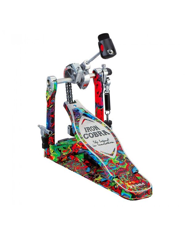 Tama Iron Cobra 900 Marble Psychedelic Rainbow Power Glide Single Pedal w/Carrying Case