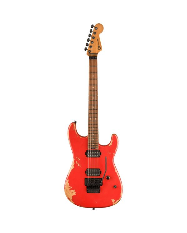 Charvel Pro Mod Rel SRS SD1 HH FR PF Electric Guitar, Weathered Orange