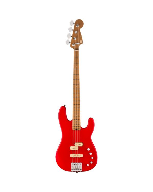 Charvel Pro-Mod Bass SD PJ IV MAH Satin Ferrari Red Bass Guitar