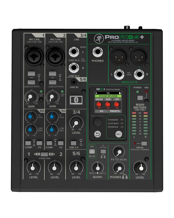 Mackie ProFX6v3+ Analogue USB Mixing Desk With Bluetooth