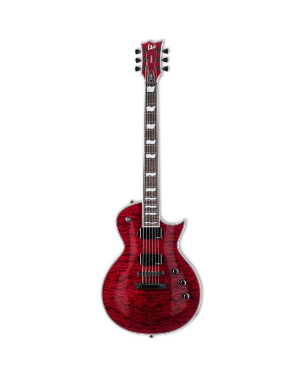 ESP LTD EC-1000QM Fluence Electric Guitar, See Thru Black Cherry
