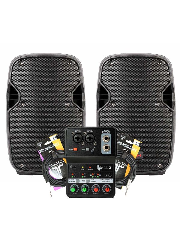 HH Electronics HPX108 Speakers with Trumix MX2 Mixer