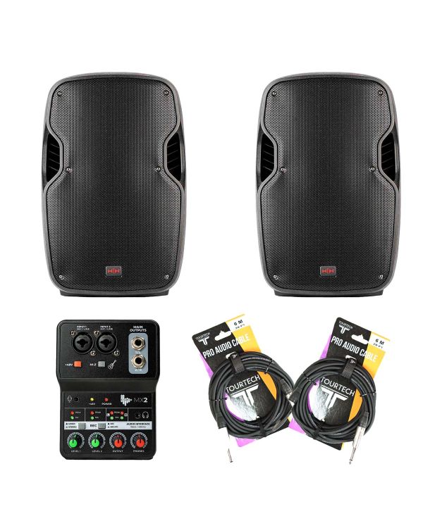 HH Electronics HPX112 Speakers with Trumix MX4 Mixer