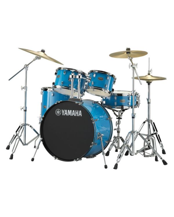 Yamaha Rydeen Sky Blue 22" Shell Pack Hardware and Cymbals