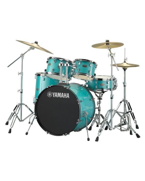Yamaha Rydeen Turquoise Glitter 22 Shell Pack Hardware and Cymbals
