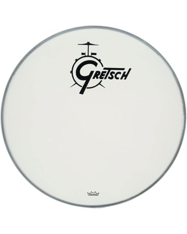 GRETSCH USA Bass Drum Logo Head, 20 Ambassador White Coated