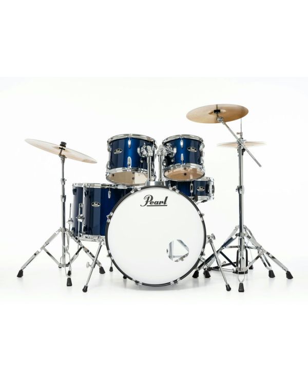 Pearl Roadshow 6pc 22" Drum Kit inc HW and Sabian 3 Piece Solar Cymbals Royal Blue Metallic