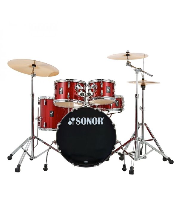 Sonor AQX 20 Inch in Red Moon Sparkle w/Cymbals & Hardware