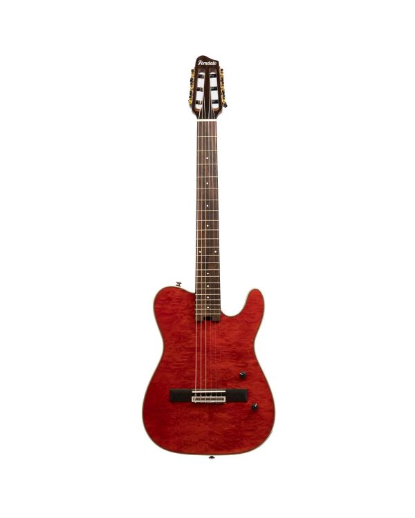 Ferndale EC-2 Electro Classical Guitar Red Quilt