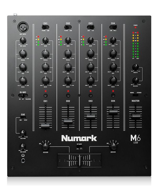 Numark M6 USB 4 Channel Mixer (Black)