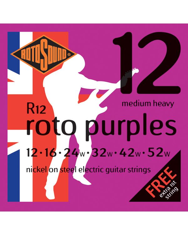 Rotosound R12 Purples Electric Guitar Strings Medium Heavy 12-52
