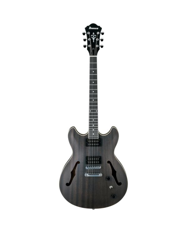 Ibanez Artcore AS53 Semi-Acoustic Guitar, Transparent Black Flat