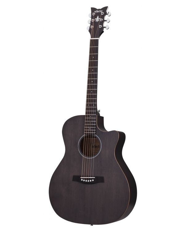 Schecter Deluxe Acoustic in Satin See Thru Black