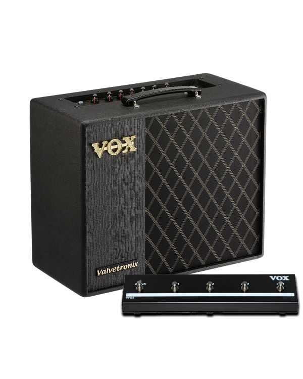 Vox VT40X Guitar Amplifier Combo Bundle with VFS5 Footswitch