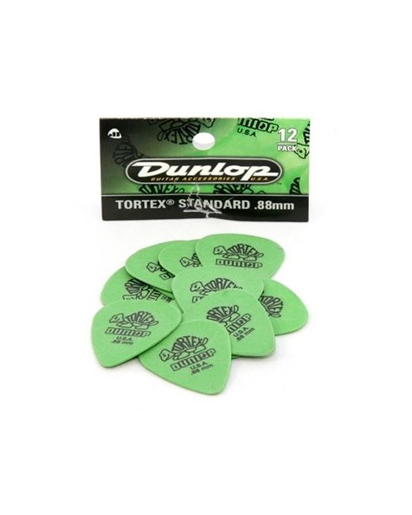 Dunlop Tortex Standard Green 0.88mm Players (12 Pack)