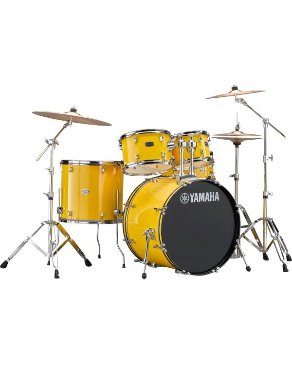 Yamaha Rydeen 22" Drum Kit w HW and Cymbals, Mellow Yellow