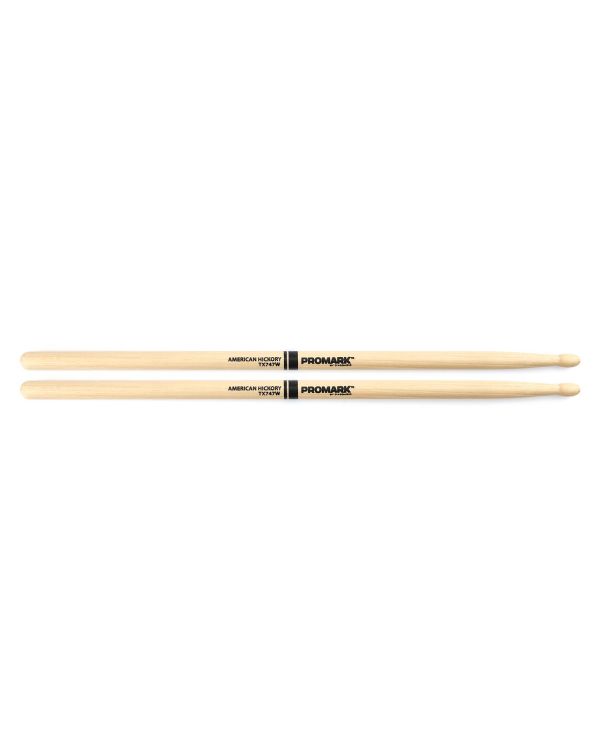 Promark Hickory 747 "Rock" Wood Tip Drumstick Pair
