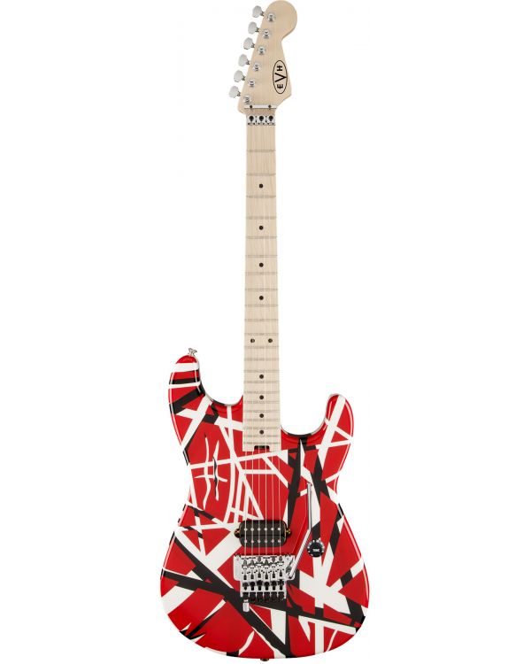EVH Striped Series Electric Guitar in Red Black and White
