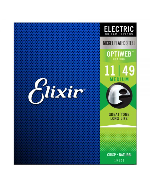 Elixir OPTIWEB Medium Electric Guitar Strings, 11-49