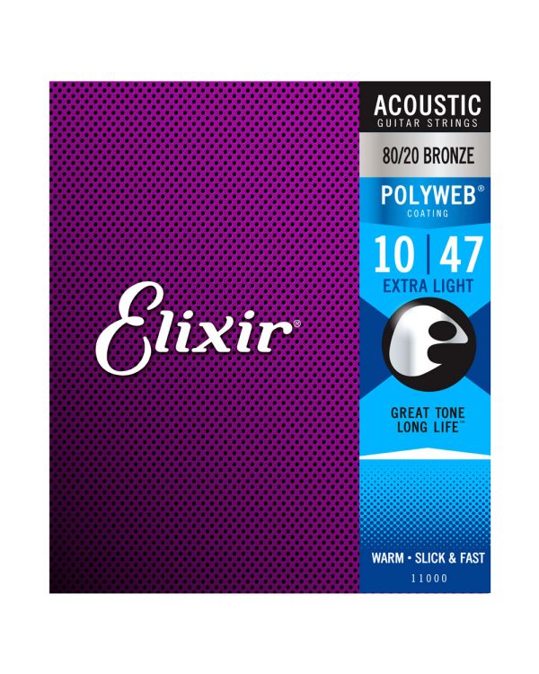 Elixir Bronze POLYWEB Acoustic Strings Extra Light  10-47