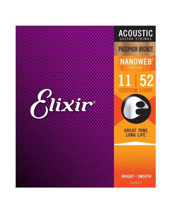 Elixir Phos. Bronze NANOWEB Acoustic Strings Custom Light 11-52